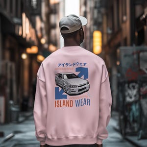 Sudadera con diseño de coche deportivo JDM - Island Wear Madeira Travel Gift - Suéter estilo callejero japonés para hombre / Regalo para él Entusiastas de los coches Ropa de calle