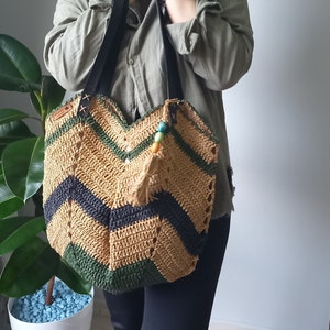 Crochet bag Raffia women's bag zdjęcie 1