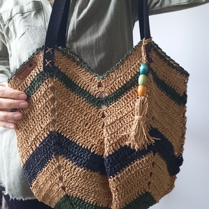 Crochet bag Raffia women's bag zdjęcie 5