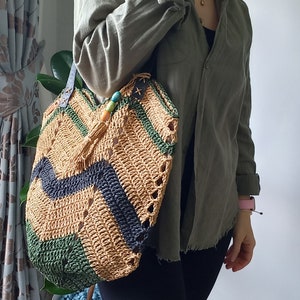 Crochet bag Raffia women's bag zdjęcie 4