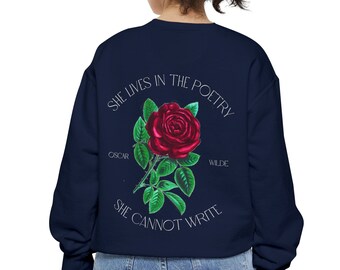 Literary Quote Graphic Sweatshirt Oscar Wilde Quote Dark Academia Aesthetic Unisex Comfort Colors Sweatshirt