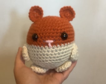 Hamster, Plush Hamster, Pet Toy, Crochet , Pastel, Tiktok, Ready to ship, Plushie, Stuffed Animal, Pretend Play, Posh Pet, Hamster, Critter