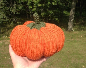 Pumpkin Decor, Plush Pumpkin, Rustic, Fall Pumpkin, Halloween, Autumn, Photo Prop, Farmhouse Thanksgiving, Housewarming, Crochet Pumpkin