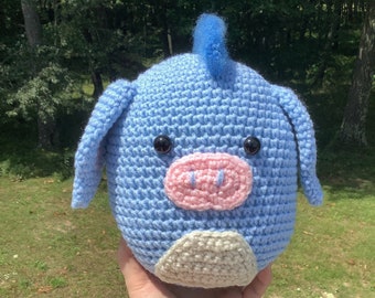 Blue Donkey, Crochet Donkey, Blu, Farm FriendSquish, Plush, Cuddle Donkey, Toy, Gift, Huggable, Ready Ship