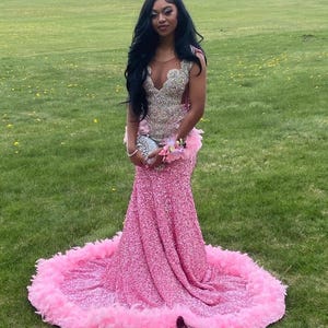 Long Fitted Prom Dresses, Homecoming Dress, Wedding Dress, Black Girl Dress, Reception Dress, Gift For Her, Mermaid Dress, Rhinestone Dress.