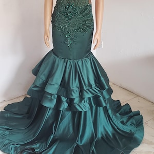 Long Fitted Prom Dresses, Homecoming Dress, Wedding Dress, Black Girl Dress, Reception Dress, Gift For Her, Mermaid Dress, Rhinestone Dress.