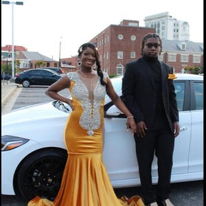 Long Fitted Prom Dresses, Homecoming Dress, Wedding Dress, Black Girl Dress, Reception Dress, Gift For Her, Mermaid Dress, Rhinestone Dress.