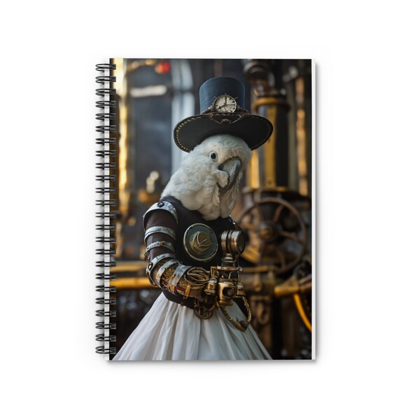 Spiral Notebook: Steampunk Parrot