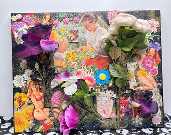 Glitter Flowers {Original Collage}