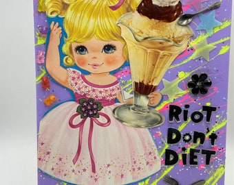 Riot Don't Diet Doll {Original Collage}