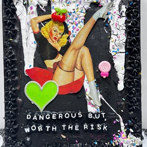 Dangerous Pin Up Original Collage image 2