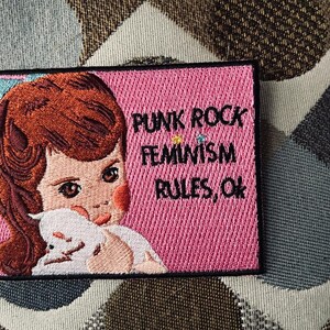 Punk Rock Feminism Rules Ok IRON-ON PATCH image 4