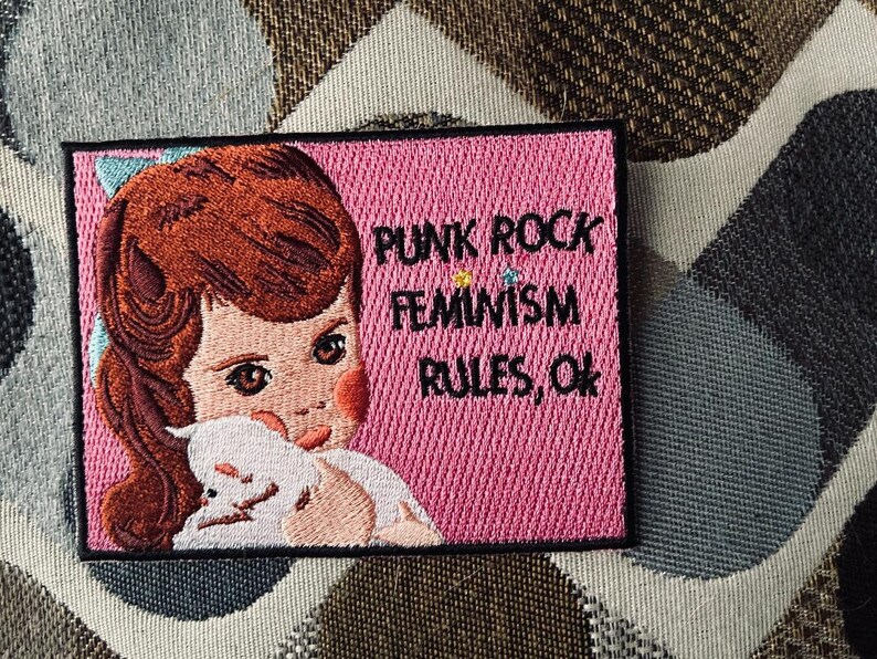 Punk Rock Feminism Rules Ok IRON-ON PATCH image 4