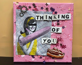 Thinking Of You {Original Collage}