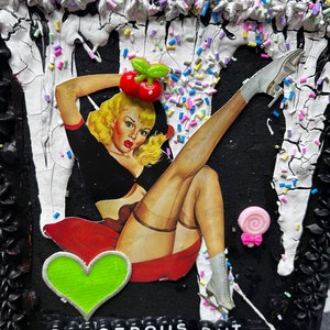 Dangerous Pin Up Original Collage image 5