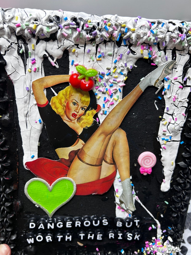 Dangerous Pin Up Original Collage image 5