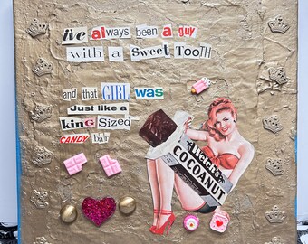 King Sized Candy Bar  {Original Collage}