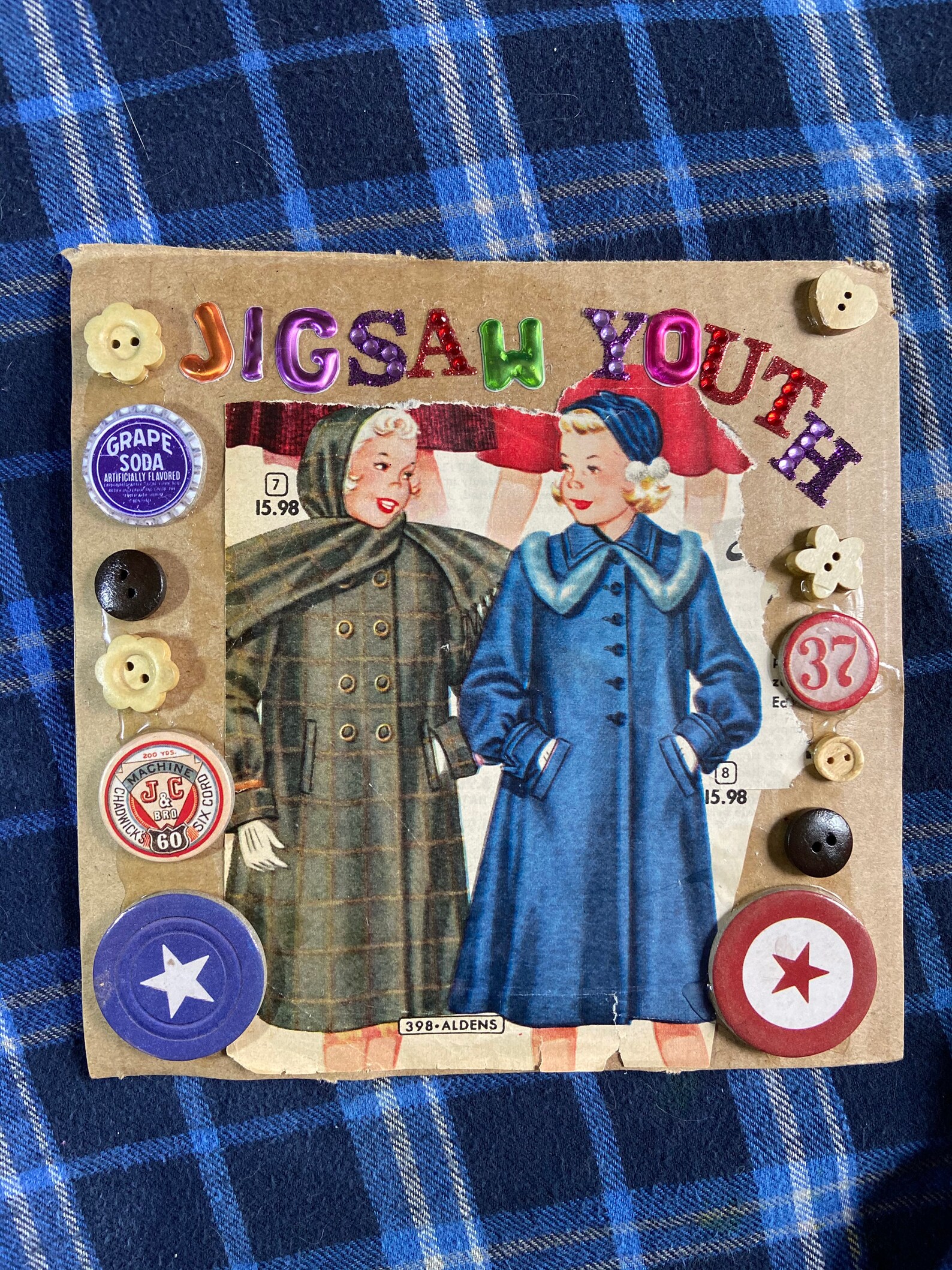 Jigsaw Youth Collage Original Etsy