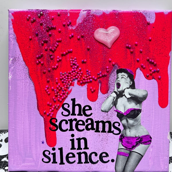 She Screams {Original Collage}