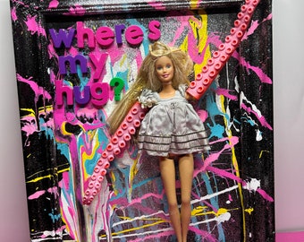 Hug Barbie {Original Collage}