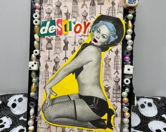 Destroy Pin Up  {Original Collage}