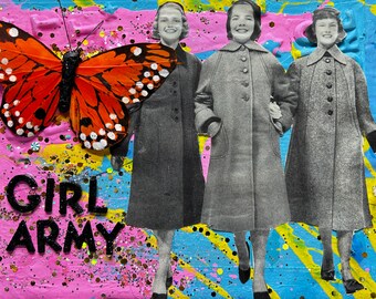 Girl Army  {Original Collage}