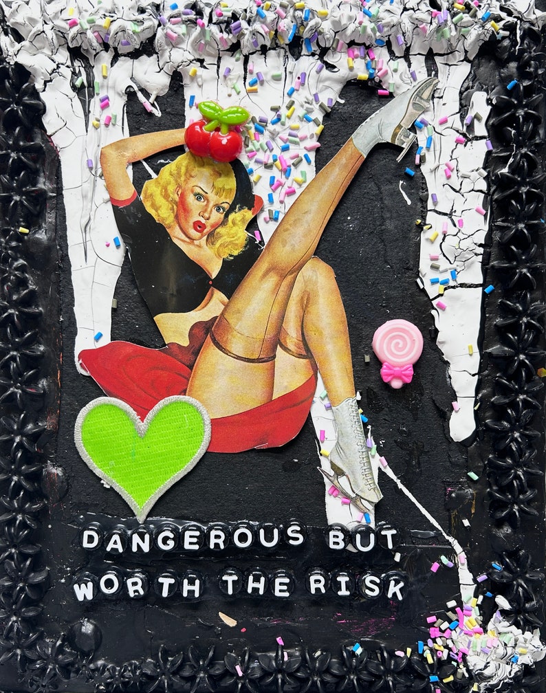 Dangerous Pin Up Original Collage image 8