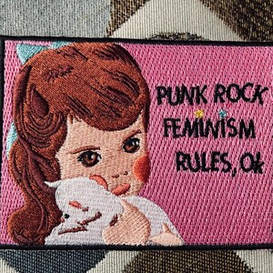 Punk Rock Feminism Rules Ok IRON-ON PATCH image 2