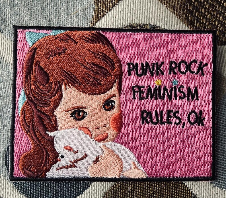 Punk Rock Feminism Rules Ok IRON-ON PATCH image 2