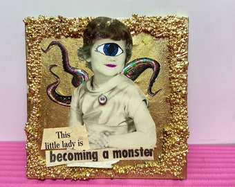 Becoming A Monster {Original Collage}