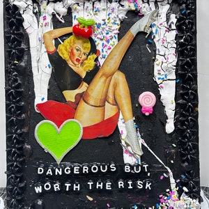 Dangerous Pin Up Original Collage image 3