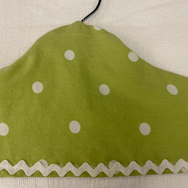 CLEARANCE!  Child’s Toddlers Baby Shabby Chic Polka Dot Green Clothes Hanger Cover