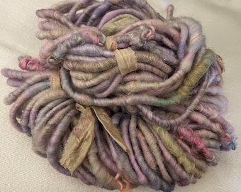 Hand Spun Core Spun Pastels Locks Sparkle Yarn