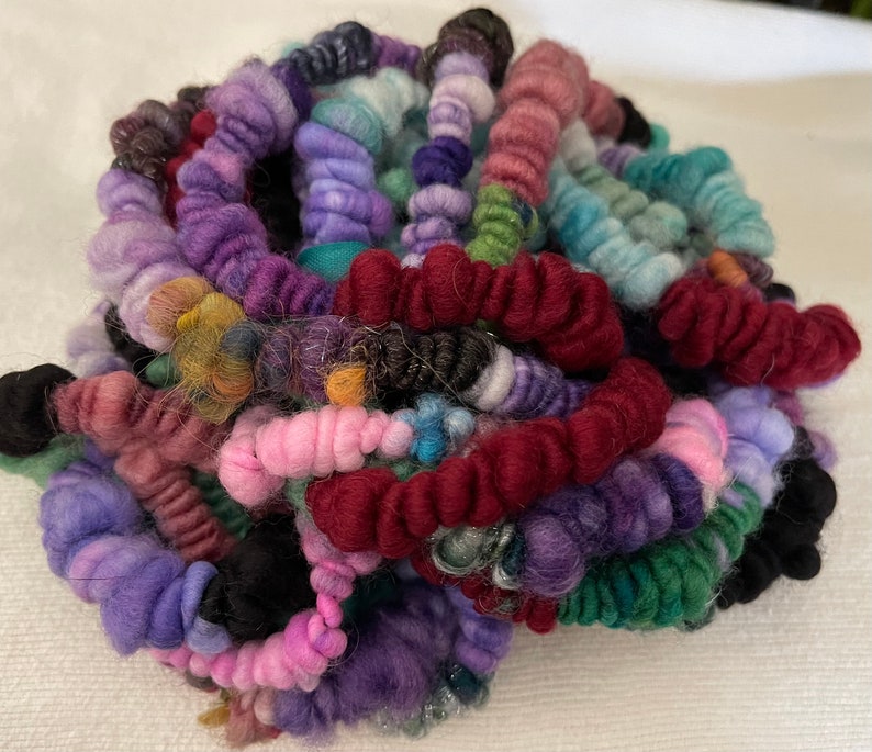 Hand Spun Core Spun Multi Color Coiled Art Yarn Jumbo image 2