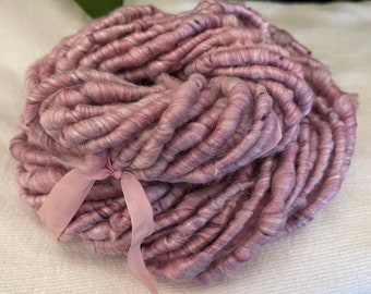 Hand Spun Core Spun Pink Speckled Yarn