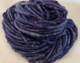 Hand Spun Core Spun Purple Blue Yarn