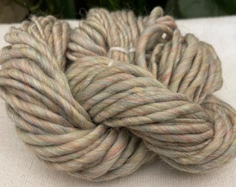 Hand Spun Single Ply White Pastels Shiny Yarn