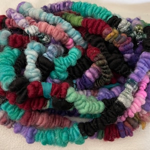 Hand Spun Core Spun Multi Color Coiled Art Yarn Jumbo image 1