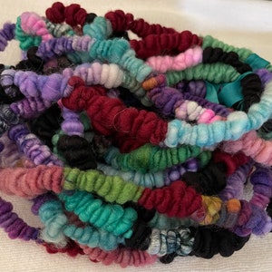 Hand Spun Core Spun Multi Color Coiled Art Yarn Jumbo image 3