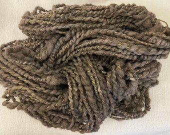 Hand Spun 2 Ply Spiral Ply Chocolate Brown Natural Dyed Yarn