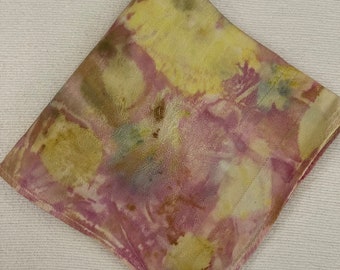 Eco Printed Natural Dyed Plant Dyed Vintage Napkin Linens Pink