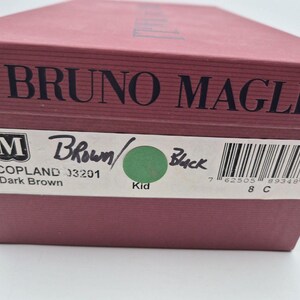 Vintage Bruno Magli Copland Black/Brown Patent Leather Slingback Heels Size 8C Bild 7