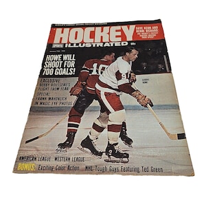 VINTAGE! Hockey Illustrated January 1966 Mr. Hockey Gordie Howe Cover
