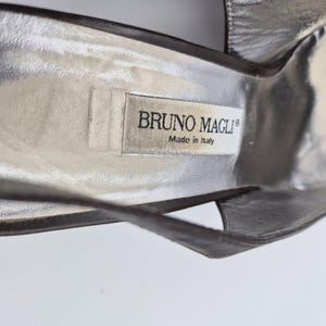 Vintage Bruno Magli Copland Black/Brown Patent Leather Slingback Heels Size 8C Bild 5