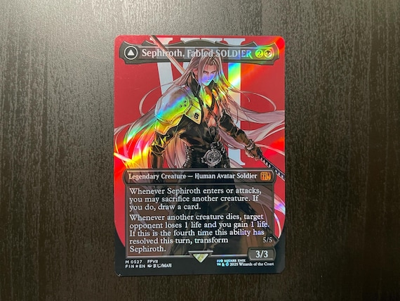 FF X MTG Holo Foil Proxy Card - Sephiroth, Fabled Soldier