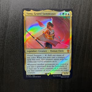 mtg yuna card 2025 MTG Final Fantasy Yuna, Grand Summoner #0216 – Borderless Surge F –  RNG-Gamez main image 0