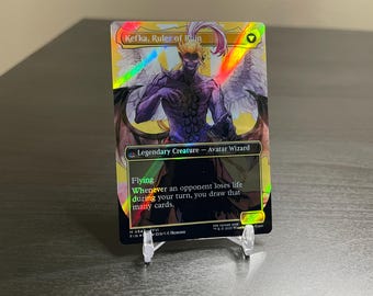 MTG 苦花 Foil NFC FF X MTG Holo Foil Proxy Card - Kefka, Court Mage - Diagonal