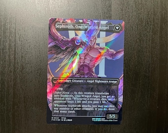 FF X MTG Holo Foil Proxy Card - Sephiroth, Fabled Soldier