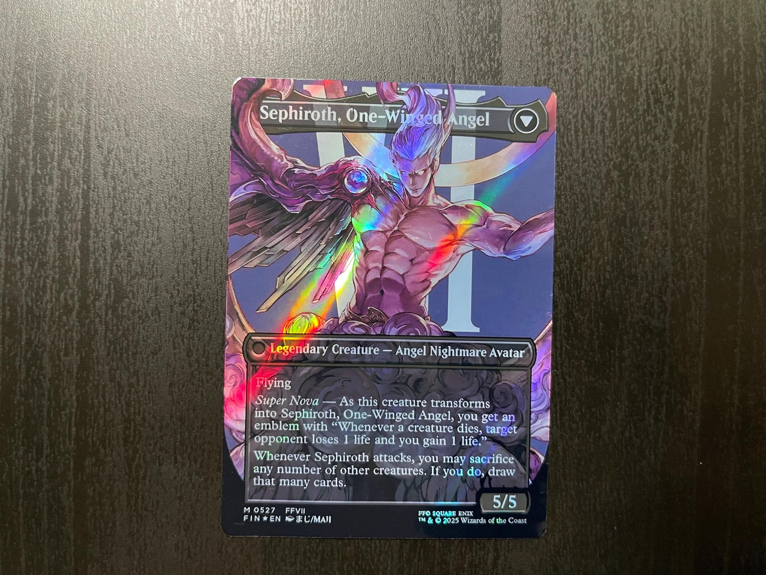 FF X MTG Holo Foil Proxy Card - Sephiroth, Fabled Soldier