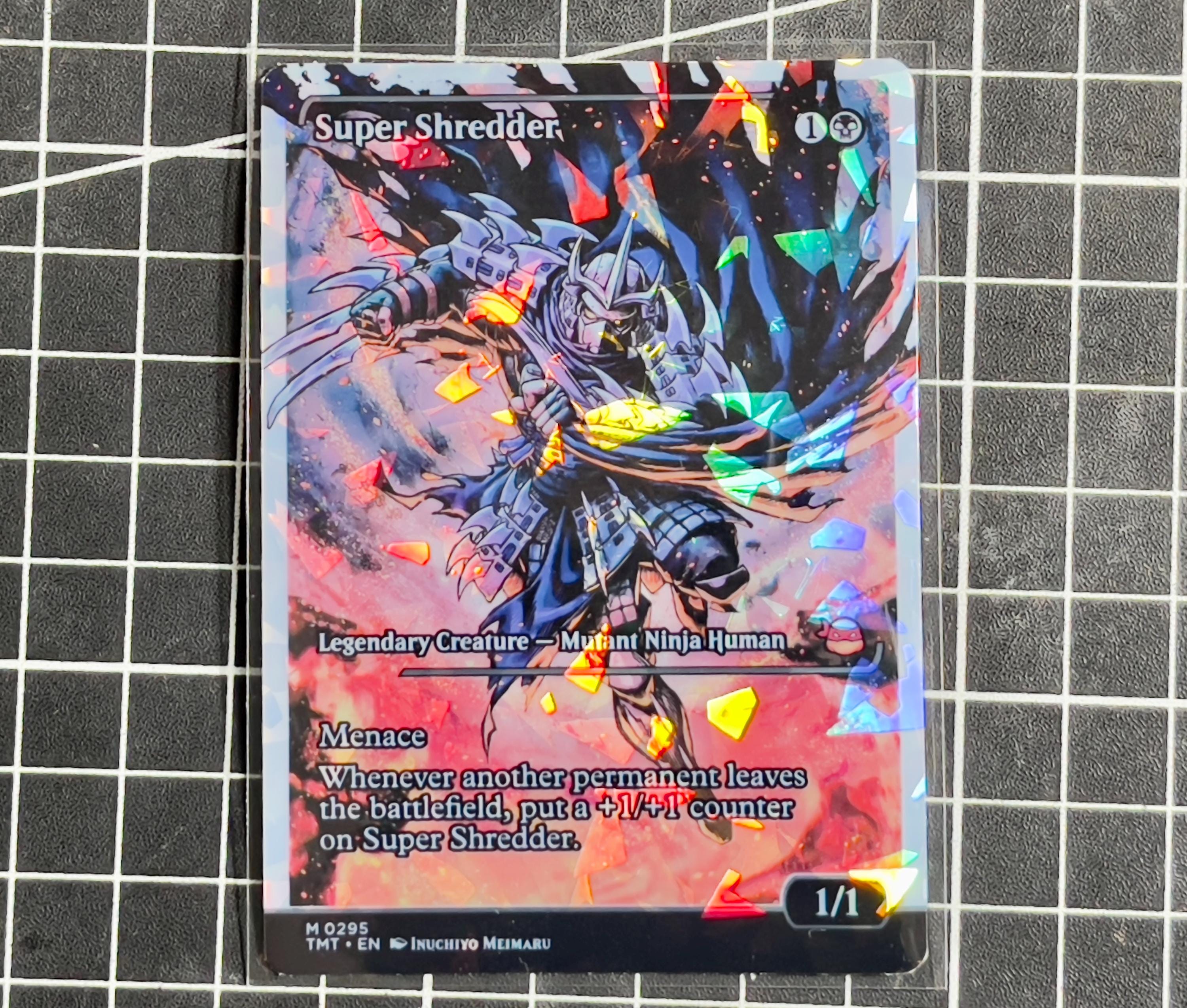 TMNT X MTG Holo Foil Proxy Card - Super Shredder - Fracture Holo